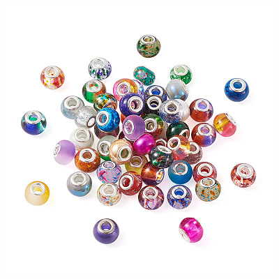 Handmade Lampwork European Large Hole Beads and Glass European Beads LPDL-TA0001-01S-1