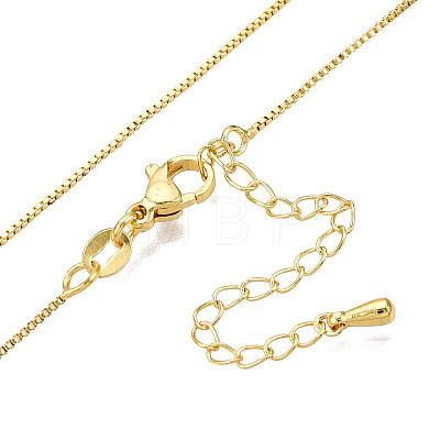 Brass Box Chain Necklaces for Women NJEW-G084-12LG-1