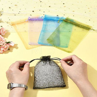Organza Bags Jewellery Storage Pouches Wedding Favour Party Mesh Drawstring Gift OP-FS0001-04A-1