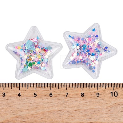 Quicksand Sequin PVC Plastic Cabochons PVC-L003-01B-1