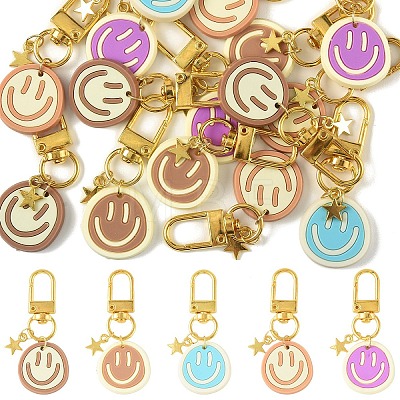 10Pcs 5 Styles PVC Plastic Pendant Decorations HJEW-YW00248-01-1