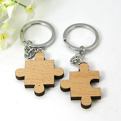 Romantic Gifts Ideas for Valentines Day Wood Hers & His Keychain KEYC-E006-14-1
