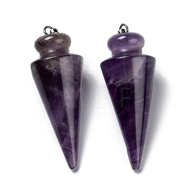 Natural Amethyst Pendants G-K311-47G-1