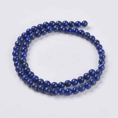 Natural Lapis Lazuli Beads Strands X-G-G423-6mm-A-1