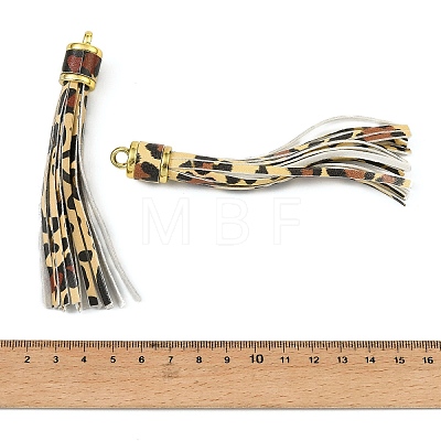 PU Leather Tassel Pendant Decorations FIND-K027-01G-02-1