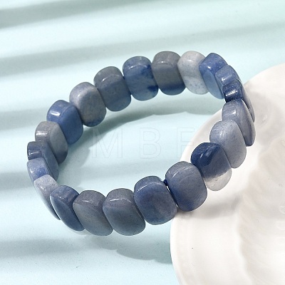 Natural Blue Aventurine Beaded Stretch Bracelets for Women Men BJEW-D461-02A-1