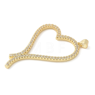 Brass Micro Pave Cubic Zirconia Pendants KK-K298-14G-04-1