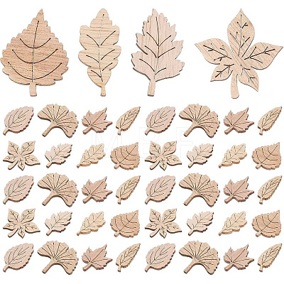 Unfinished Wooden Leaf Sheet Sets PW-WG3C577-01-1