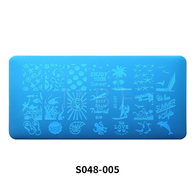 Stainless Steel Nail Art Stamping Plates MRMJ-S048-005-1