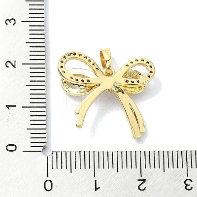 Rack Plating Brass Pave Cubic Zirconia Pendants KK-M282-31G-1