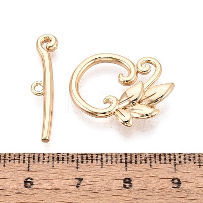 6Pcs Brass Toggle Clasps KK-T073-42G-1