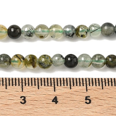 Natural Prehnite Beads Strands G-K224-03-4mm-01-1
