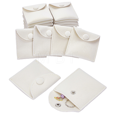 Velvet Jewelry Flap Pouches with Snap Button X-TP-WH0007-10A-1