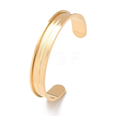 304 Stainless Steel Grooved Bangle Base SA-CBACA70-03G-1
