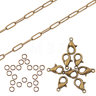 DIY Paperclip Chain Jewelry Making Kits DIY-SC0014-49AB-1