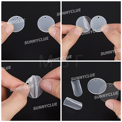 100Pcs Transparent Acrylic Pendants OACR-SC0002-99A-1
