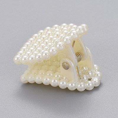 ABS Plastic Imitation Pearl Claw Hair Clips PHAR-G002-13-1