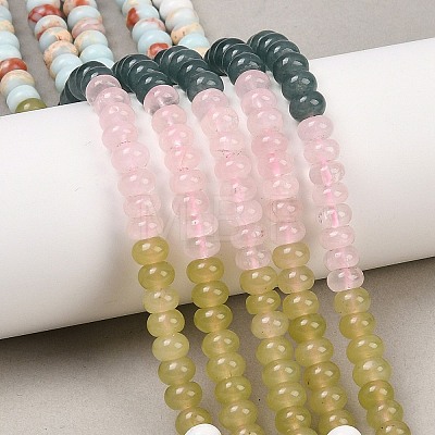 Natural Quartz Crystal & Howlite & Dyed White Jade & Synthetic Shoushan Stone Beads Strands G-Z135-C11-1