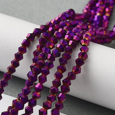 Electroplate Glass Bead Strands EGLA-R094-3mm-05-1