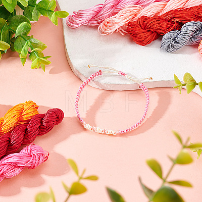   10 Bundles 10 Colors Nylon Chinese Knotting Cord NWIR-PH0002-06B-01-1