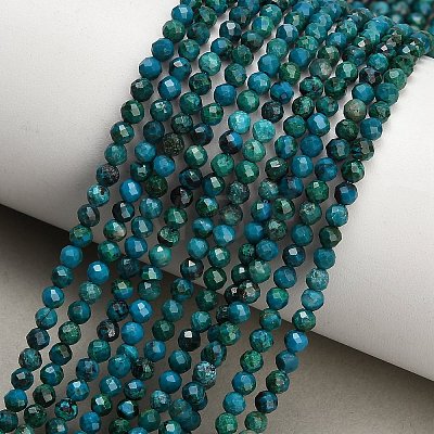 Natural Chrysocolla Beads Strands GG-CBA77FB-B12-3mm-1