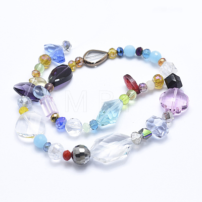 Glass Beads Strands GLAA-F081-12-1