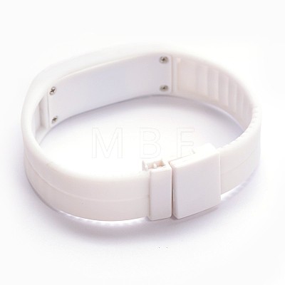 Vogue LED Light Rectangle Silicon Electronic Wristwatches X-WACH-F007-08H-1