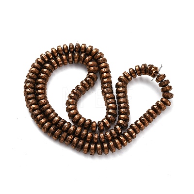 Electroplated Natural Lava Rock Beads Strands G-A256-E01-01D-1