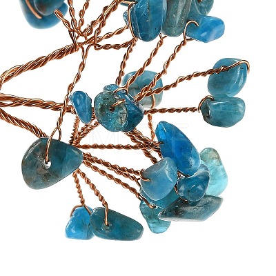 Natural Apatite Chips Money Tree Decorations DJEW-C016-01E-1