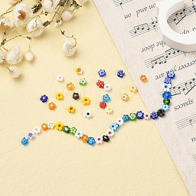 Handmade Millefiori Glass Beads LK-YW0001-05-1