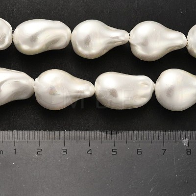 Electroplate Shell Pearl Beads Strands BSHE-C009-04A-1