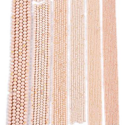 Electroplate Opaque Solid Color Glass Beads Strands LS-EGLA-A044-P4mm-L05-1