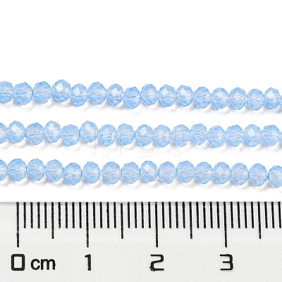 Baking Painted Transparent Glass Beads Strands DGLA-A034-J2mm-B10-1