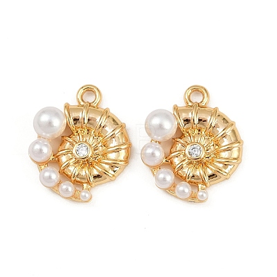 Brass Micro Pave Cubic Zirconia Pendants KK-F902-06A-G-1