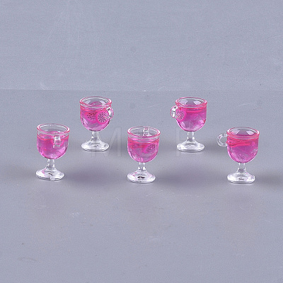 Resin Cup Pendants CRES-S359-11B-1