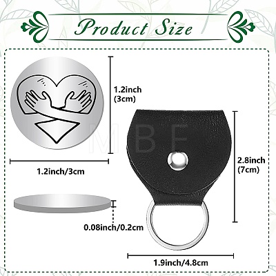 Pocket Hug Token Long Distance Relationship Keepsake Keychain Making Kit DIY-CN0002-67F-1