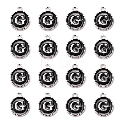 Platinum Plated Alloy Charms LS-ENAM-S118-02G-P-1