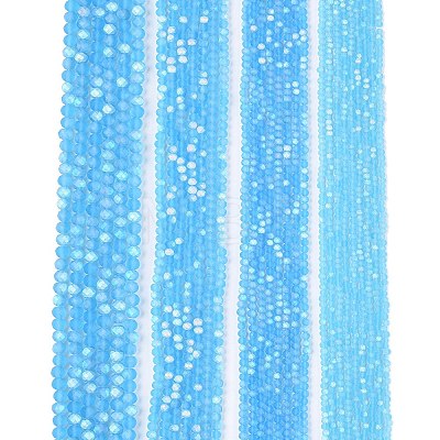 Transparent Glass Beads Strands EGLA-A044-T6mm-MB08-1