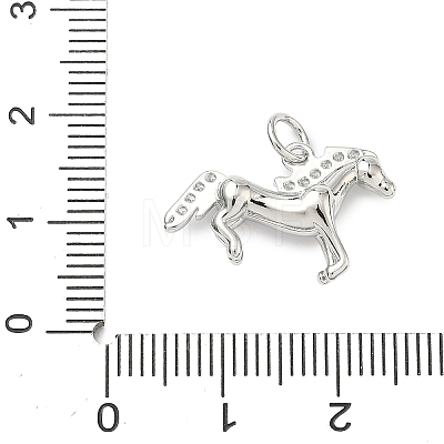 Brass Micro Pave Cubic Zirconia Pendants KK-C156-12P-1