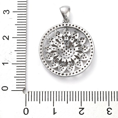 Brass Micro Pave Cubic Zirconia Pendants KK-L229-072P-1