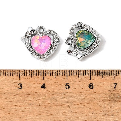 UV Plating Alloy Glass Pendants FIND-K032-43P-1