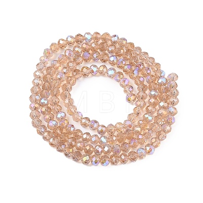 Electroplate Glass Beads Strands EGLA-A044-T2mm-L20-1