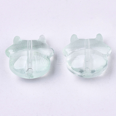 Transparent Baking Painted Glass Beads DGLA-R052-001-A02-1