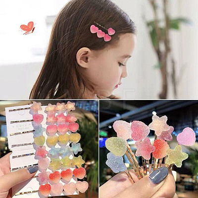 GOMAKERER 75Pcs 3 Styles Rainbow Color Resin Imitation Candy Cabochons RESI-GO0001-04-1