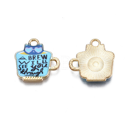 Rack Plating Alloy Enamel Charms ENAM-T011-140D-1