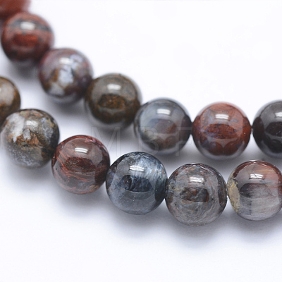 Natural Pietersite Beads Strands G-P336-01-6mm-1