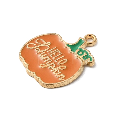 Thanksgiving Day Golden Tone Alloy Enamel Pendants ENAM-M002-02D-G-1