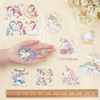 13Pcs 13 Style Horse Iron on Patches Heat Transfer Stickers DIY-CN0001-70-1