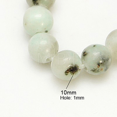 Natural Sesame Jasper/Kiwi Jasper Beads Strands G-G149-10mm-3-1