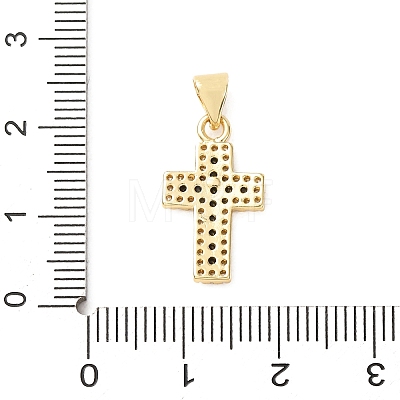 Brass Micro Pave Cubic Zirconia Pendants CU-CJC290F-01C-G-RS-1